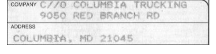 Original faded Columbia Trucking label